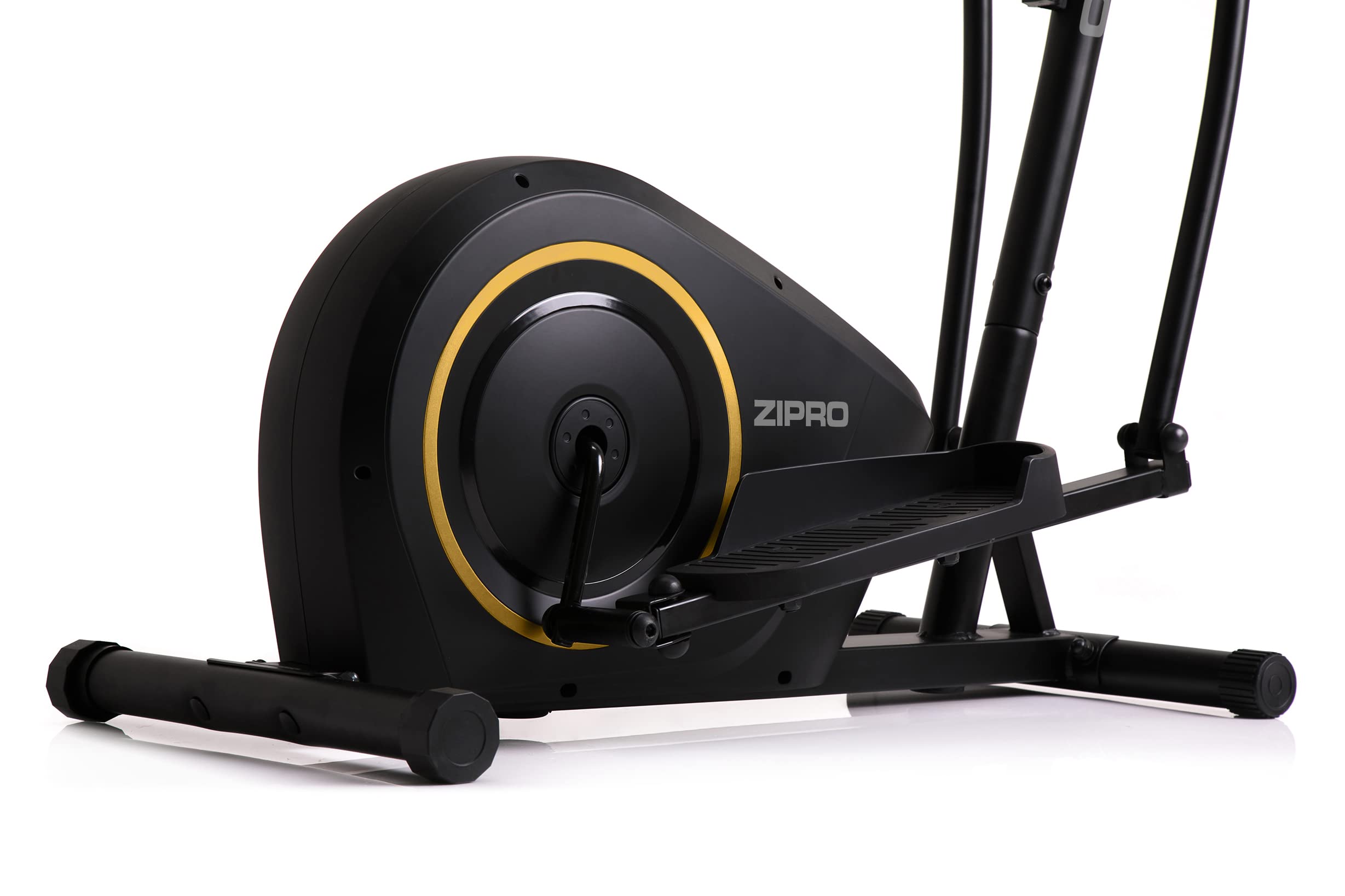 Zipro Crosstrainer Burn Gold, Ellipsentrainer bis zu 120 kg, Crosstrainer für Zuhause, Cardio Trainingsgerät, Exercise Machines, Heimtrainer, 8 Widerstandsstufen