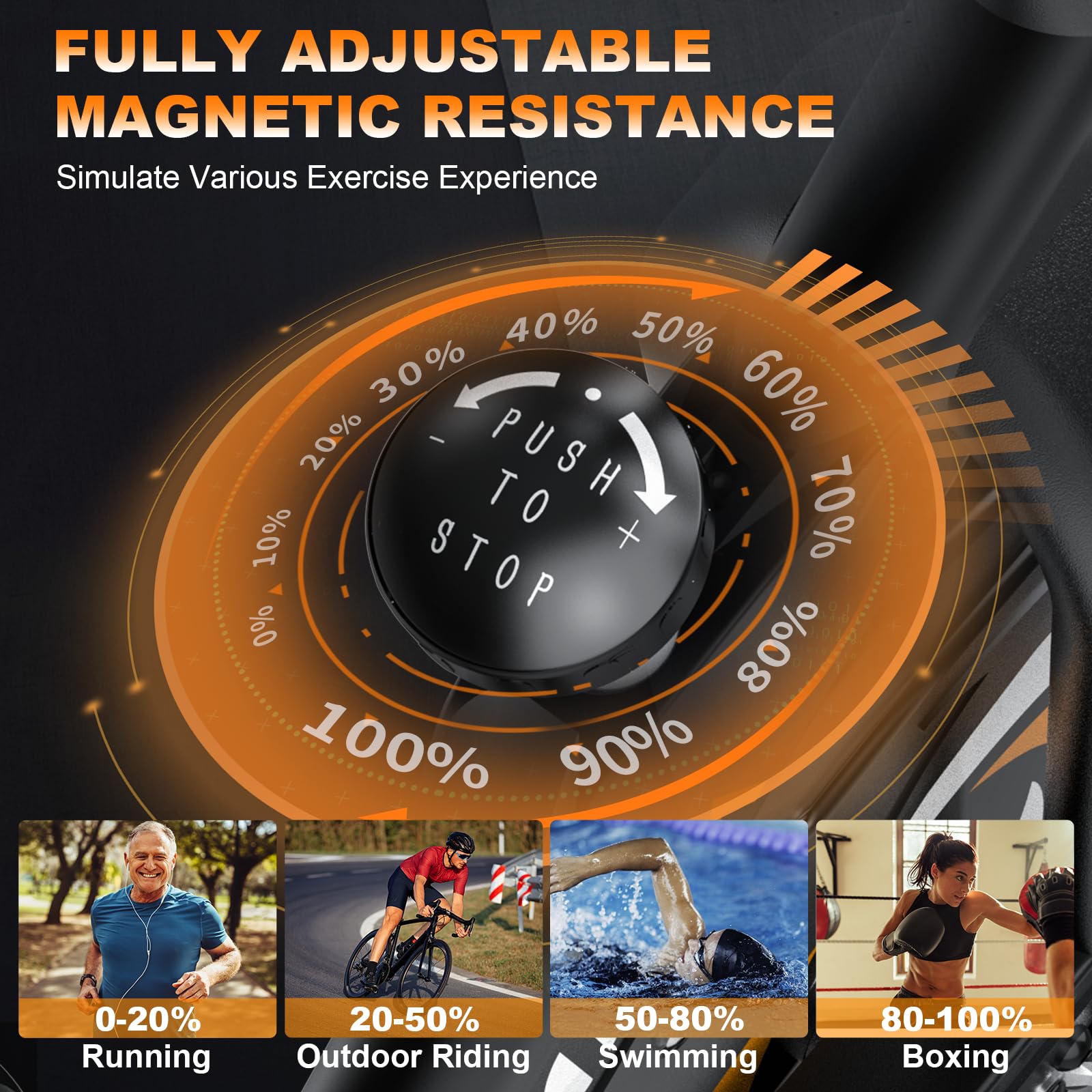 Decorcn Ergometer Heimtrainer Fahrrad - Magnetischer Widerstand Fitnessbike, Stille Stationäre Spinning Bike Indoor, LCD-Monitor, Pulsmesser iPad-Halterung, Hometrainer 150 kg Belastbar