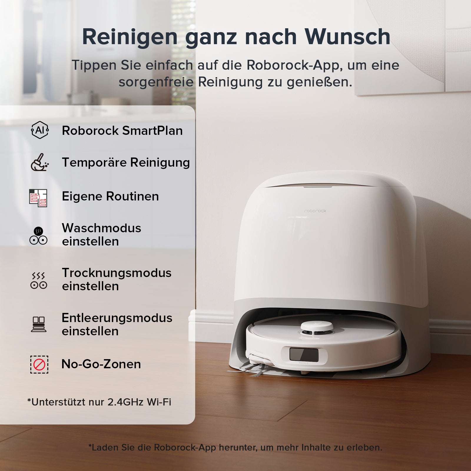 Roborock Qrevo Curv S5X Saugroboter mit DuoDivide® Hauptbürste und Multifunktions-Dockingstation 3.0