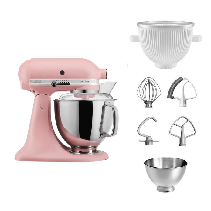 KitchenAid 4,8 L 5KSM175 Artisan Küchenmaschine Icelover mit Eiszubereiter
