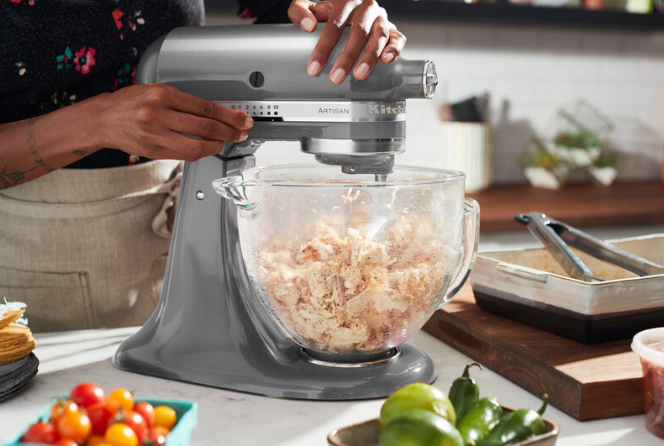 KitchenAid 4,8 L 5KSM185 Artisan Küchenmaschine Profiset Fleischwolf+Spritzgebäck+Gemüseschneider+Pürie