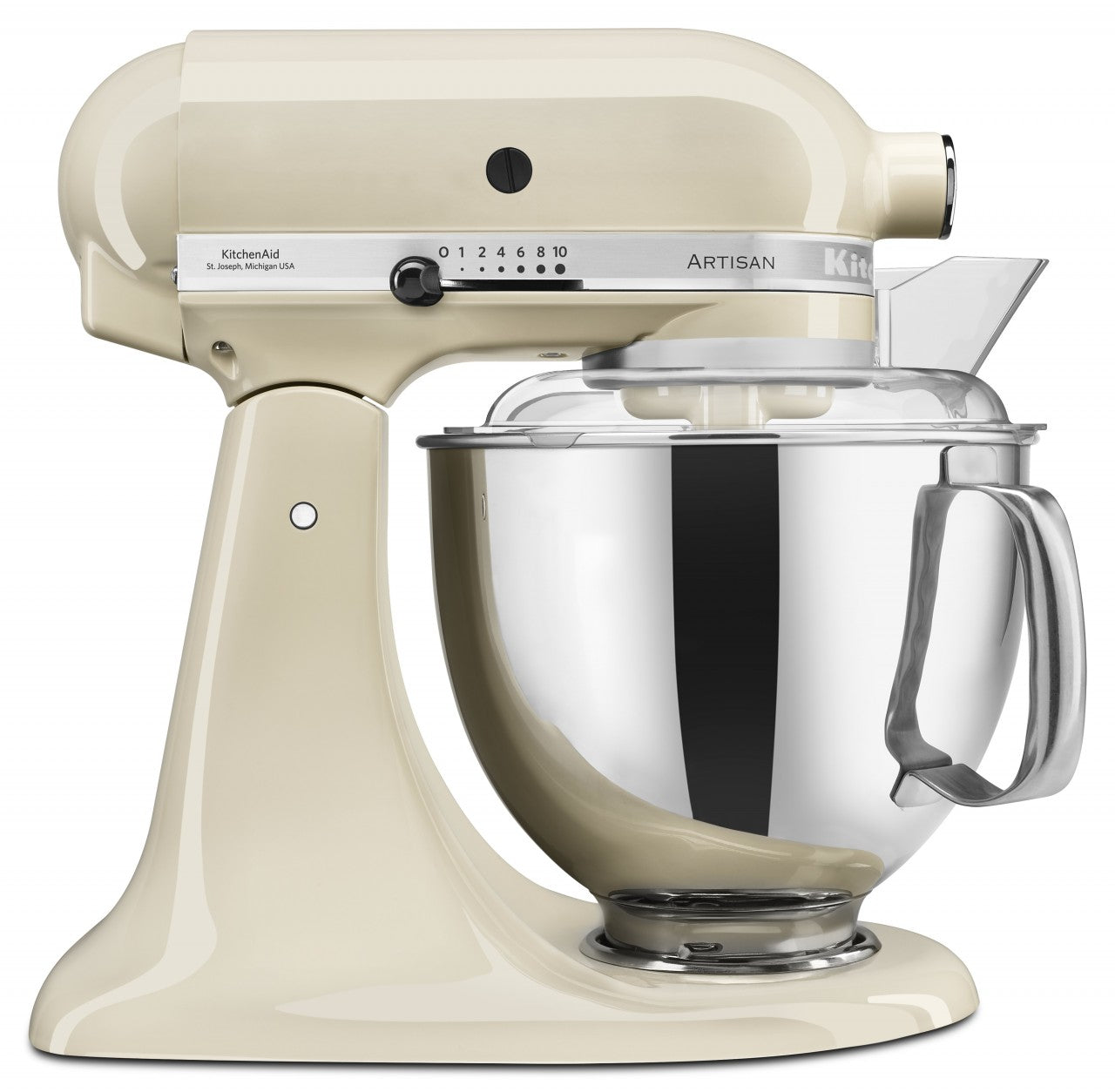 KitchenAid 4,8 L 5KSM175 Artisan Küchenmaschine Steellover mit Edelstahl-Werkzeugen
