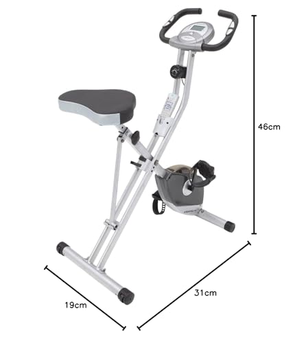 EXERPEUTIC Klappbarer Heimtrainer mit Magnetbremssystem & Handpulsmessung