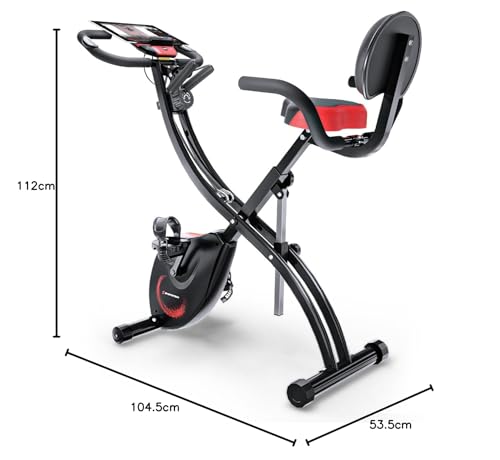 Sportstech Ergometer Heimtrainer Fahrrad klappbar, Fitness Indoor Fahrrad für Zuhause, Hometrainer Bike 150kg, App mit Live- & On Demand-Kursen für Full Body Workout-Erlebnis, X150 Bike
