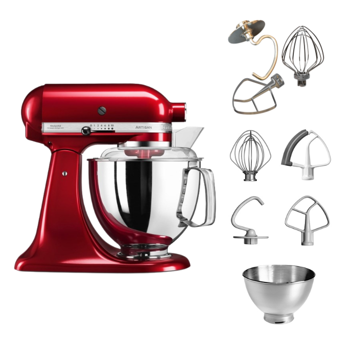 KitchenAid 4,8 L 5KSM175 Artisan Küchenmaschine Tschimmlover mit Tschimmhook Rührelementen