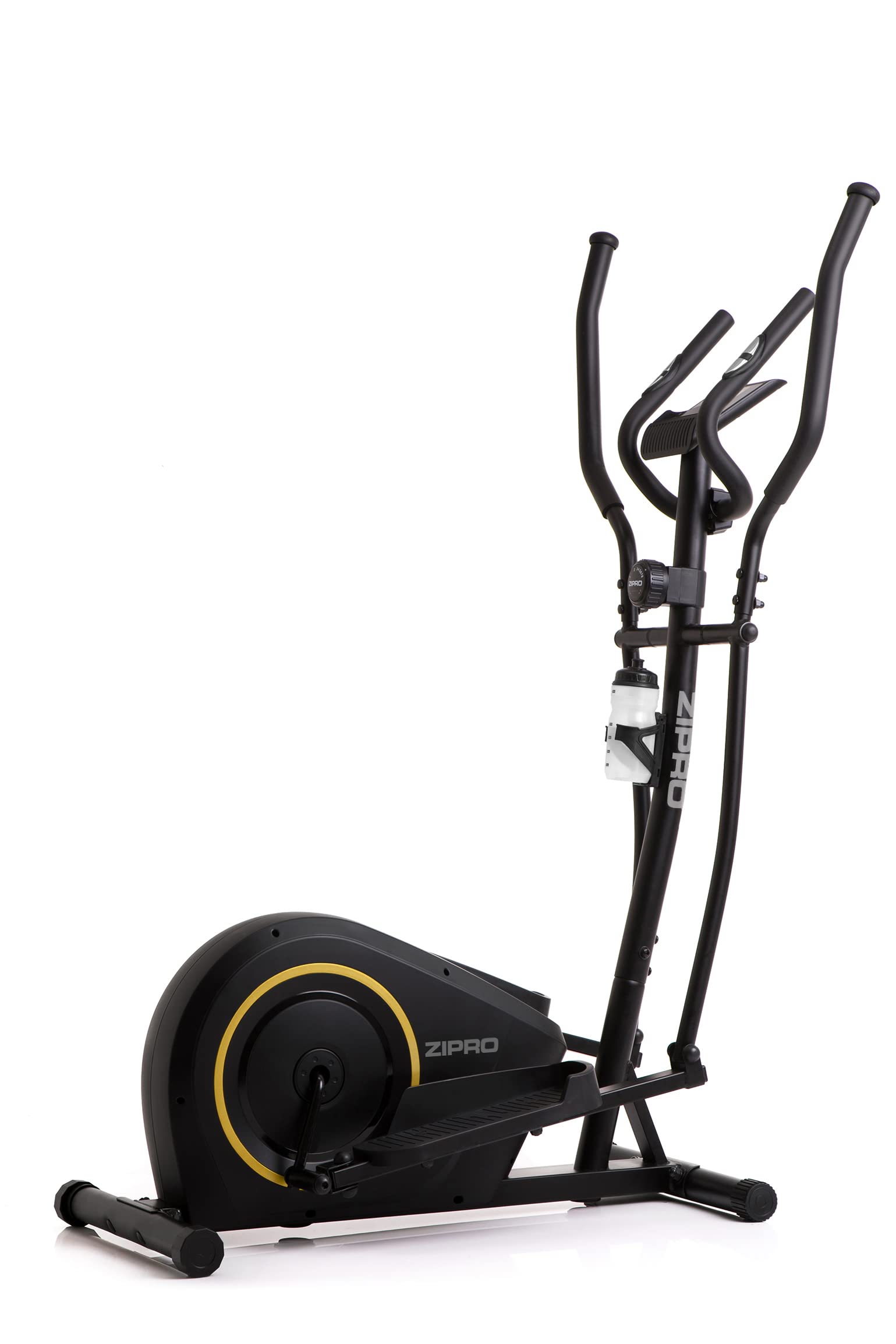 Zipro Crosstrainer Burn Gold, Ellipsentrainer bis zu 120 kg, Crosstrainer für Zuhause, Cardio Trainingsgerät, Exercise Machines, Heimtrainer, 8 Widerstandsstufen