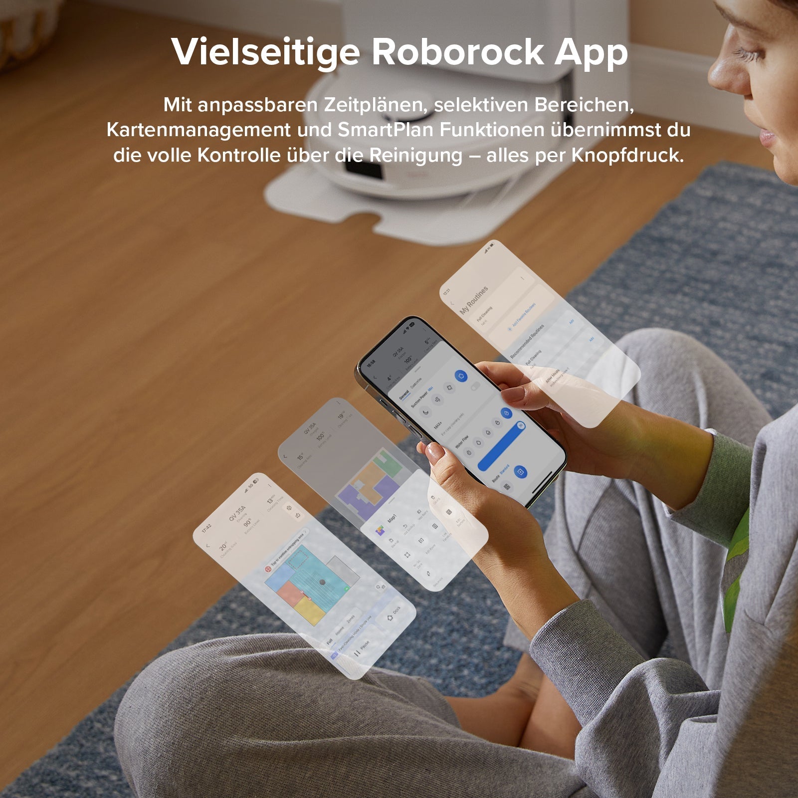 Roborock QV 35A Saugroboter mit Multifunktionsdock