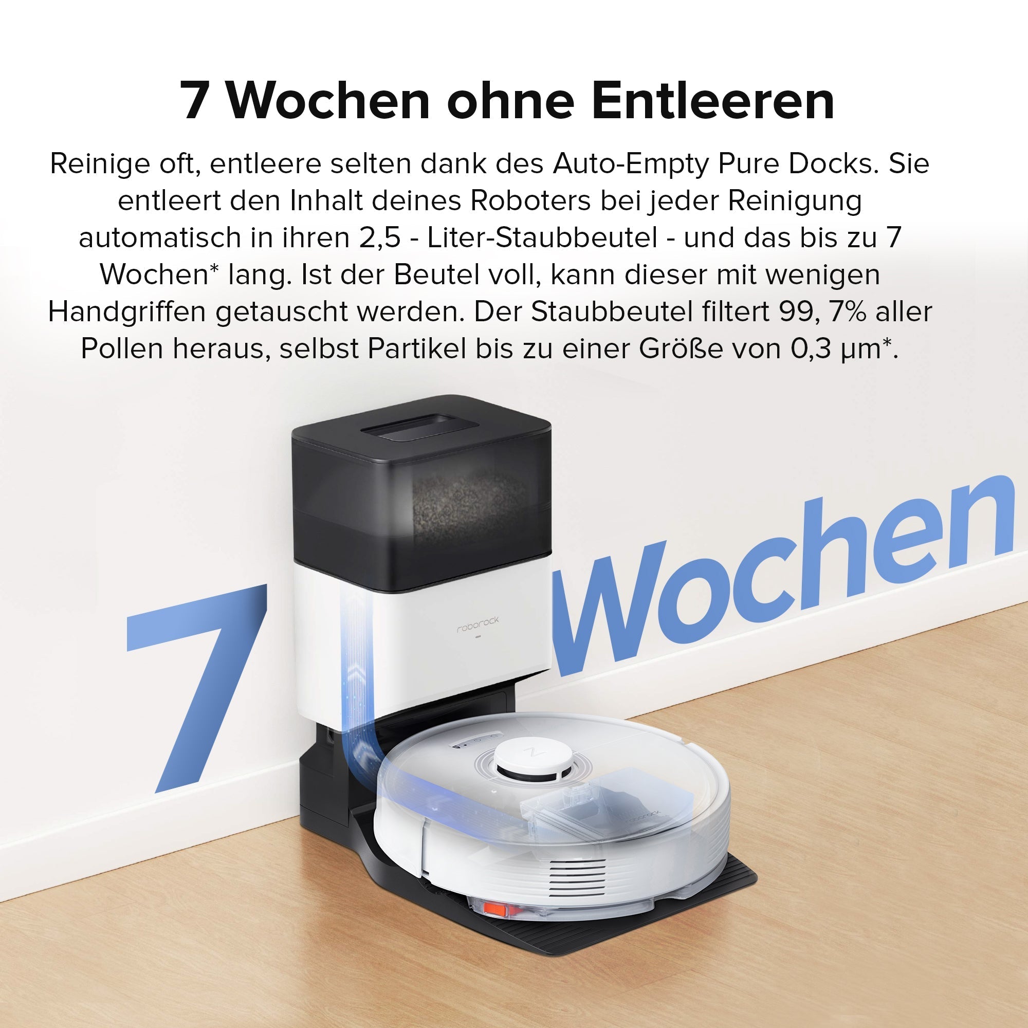 Roborock Q7 Max+ Saug- und Wischroboter mit Auto-Entleerungsstation