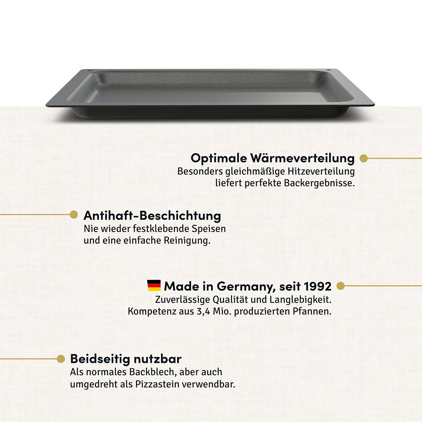 Backplatte 465x360 mm, handgegossen