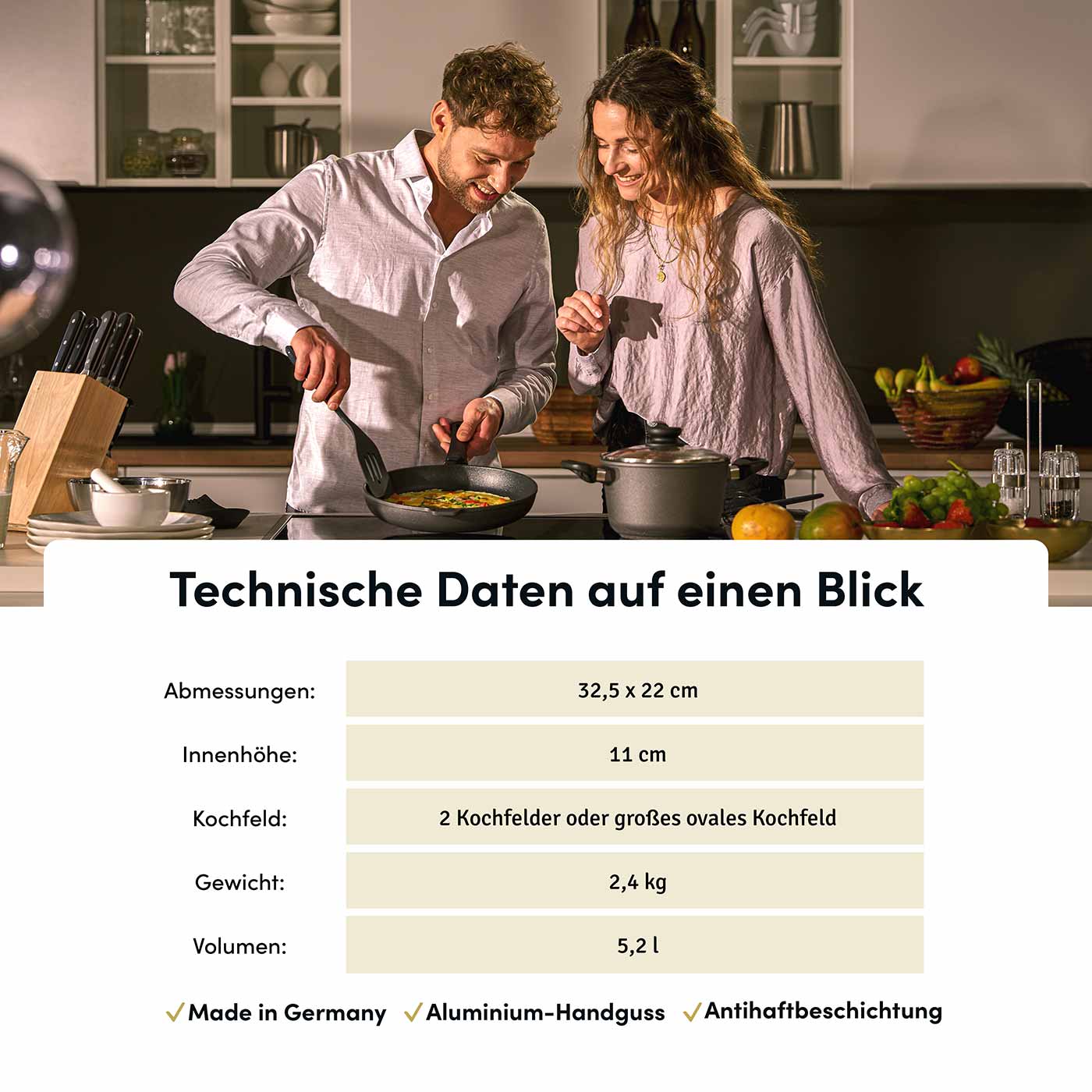 Bräter 33,5 x 23,5 cm I Deckel optional