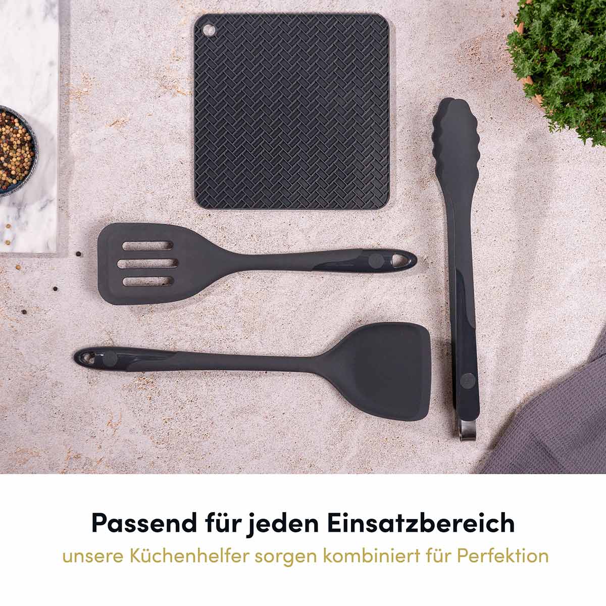 Pfannenschaufel mit robusten Edelstahlkern