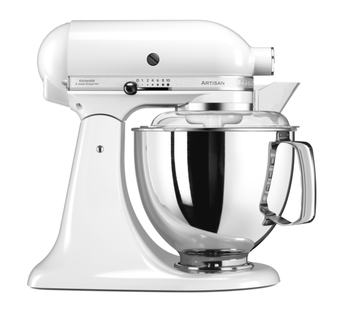 KitchenAid 4,8 L 5KSM175 Artisan Küchenmaschine Breadlover mit Messerschmidt Getreidemühlenvorsatz + Brotbackschüssel